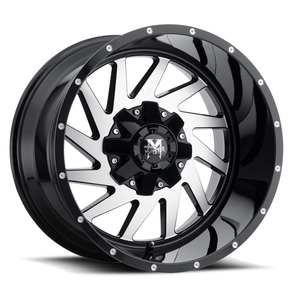 M12 Gloss Black Machined Alloy