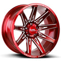 M25 Candy Red Milled Alloy Whe