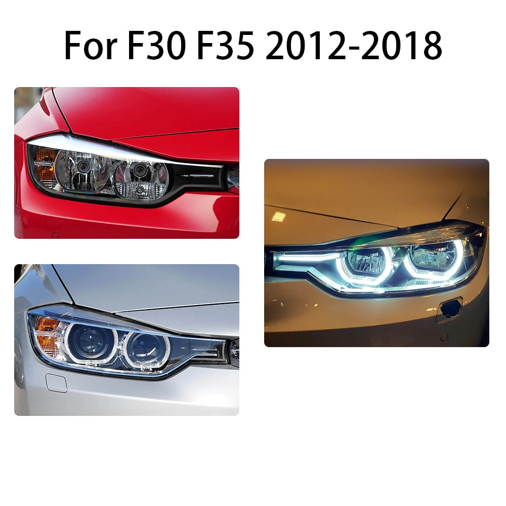 Full LED Headlight Assembly with 3D Angel Eyes – BMW 3 Series F30 (2012–2019) | JD Global Supply