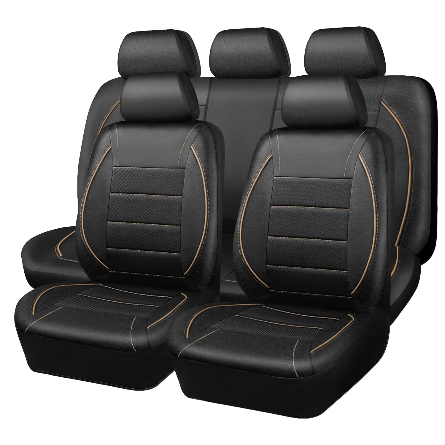 Premium Universal Leather Car Seat Cover Set (Full 5-Seat Interior)
