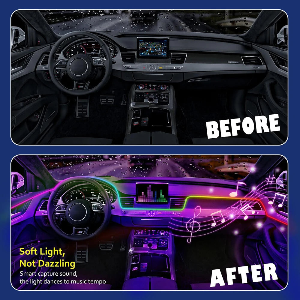 RGBIC Acrylic Ambient Car Ligh