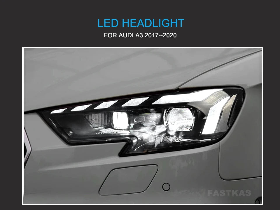 Premium Full LED Headlight Assembly with Dynamic Signals (Audi A3/S3 8V 2017-2020)