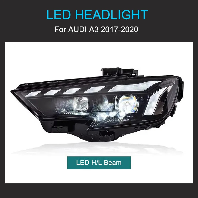 Premium Full LED Headlight Assembly with Dynamic Signals (Audi A3/S3 8V 2017-2020)