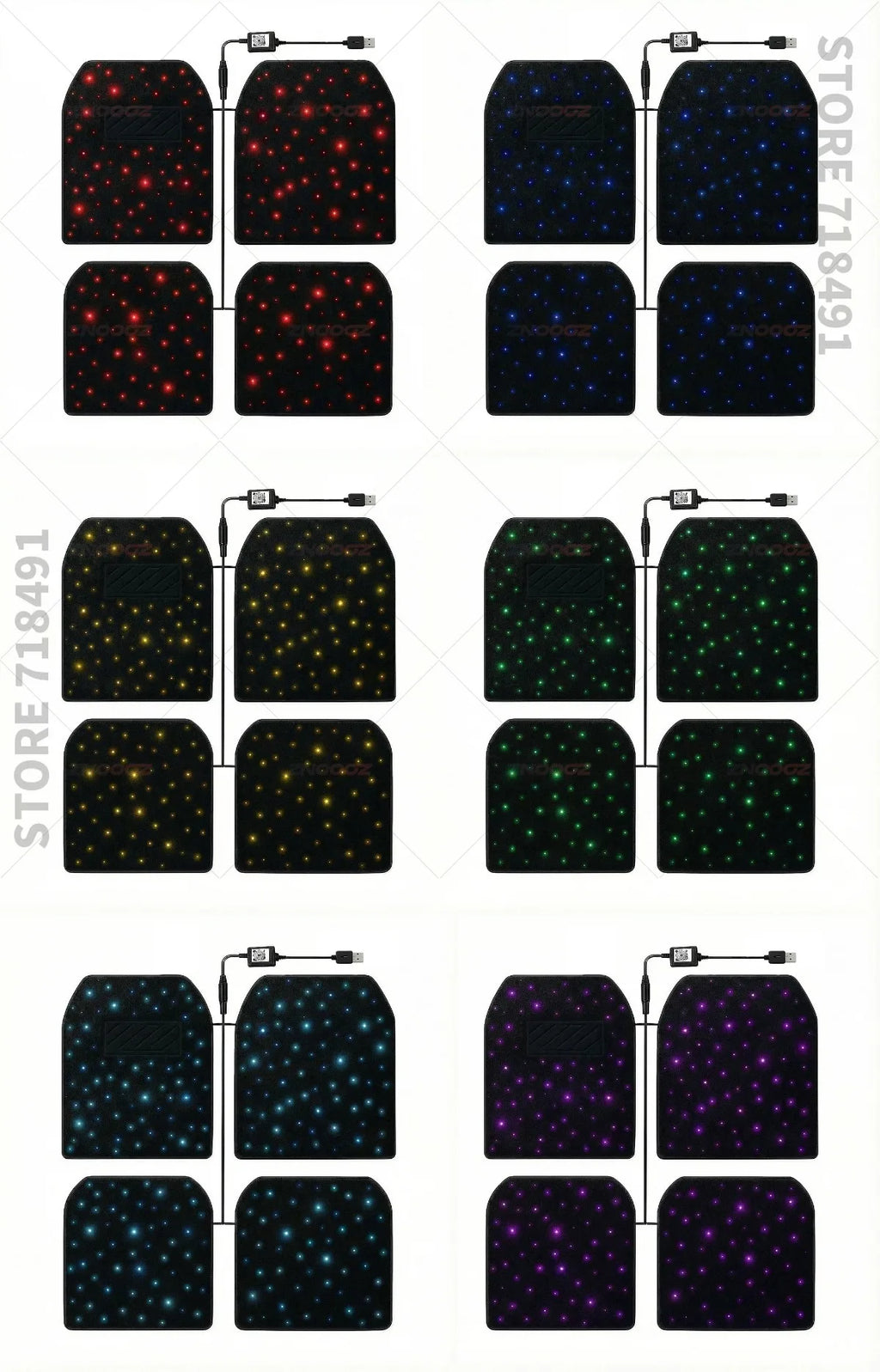Premium LED Starry Sky Floor Mats (Trim-to-Fit)