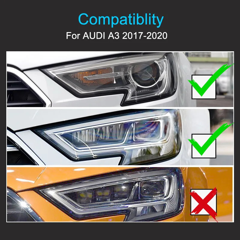 Premium Full LED Headlight Assembly with Dynamic Signals (Audi A3/S3 8V 2017-2020)
