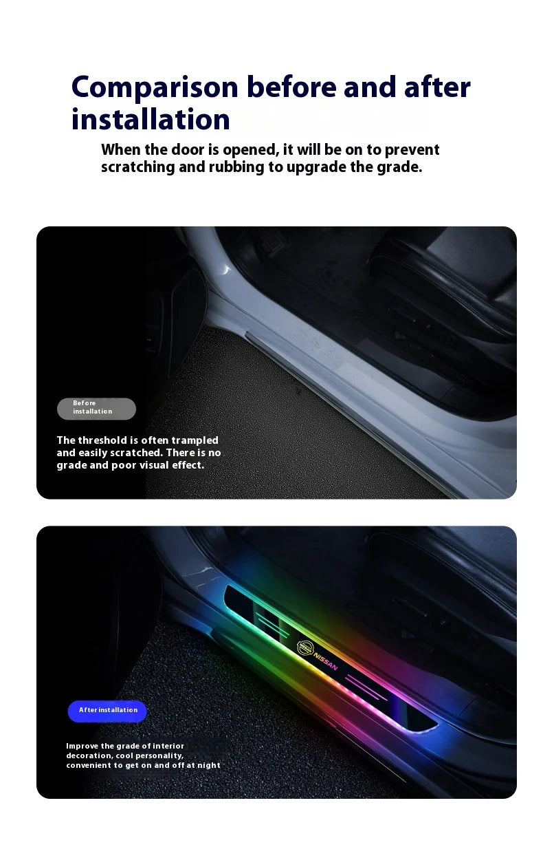 Wireless LED Welcome Door Sill Lights (Nissan)
