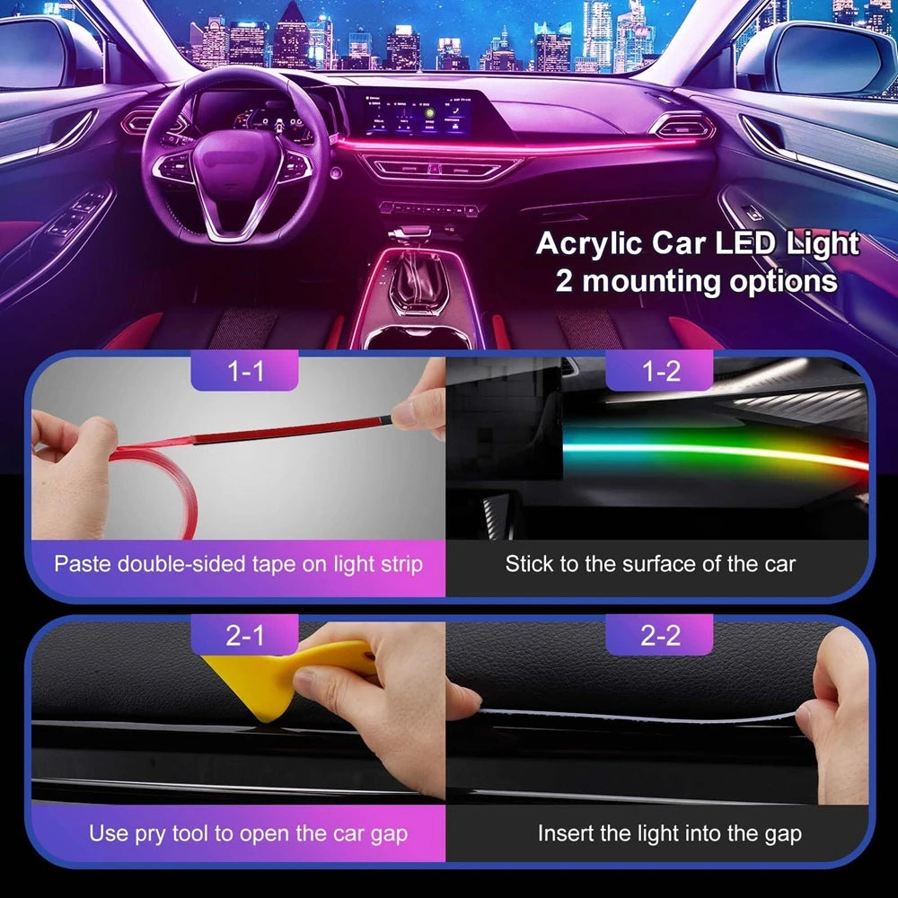 RGBIC Acrylic Ambient Car Ligh