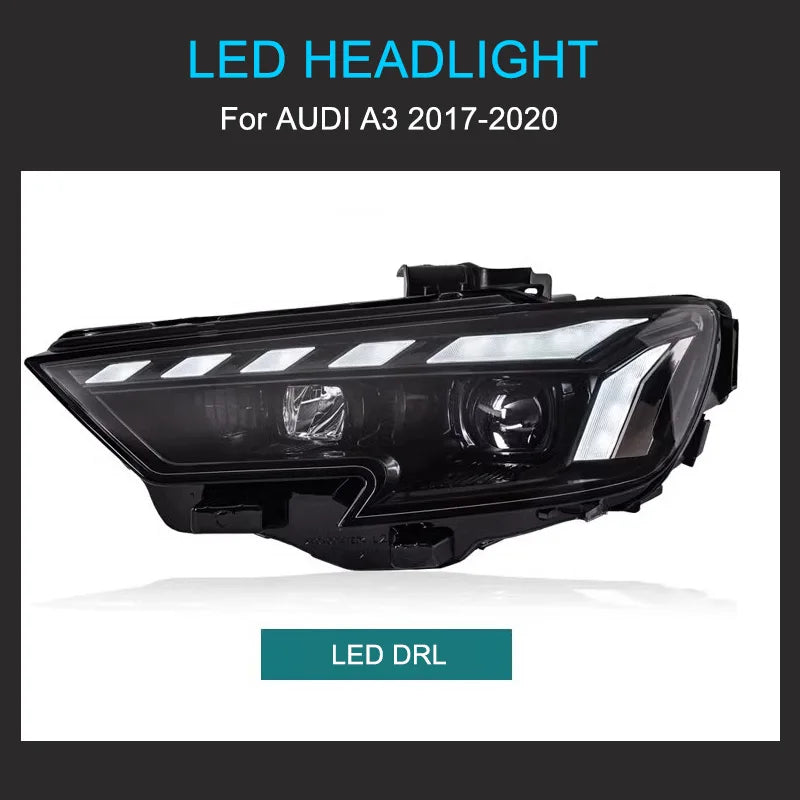 Premium Full LED Headlight Assembly with Dynamic Signals (Audi A3/S3 8V 2017-2020)