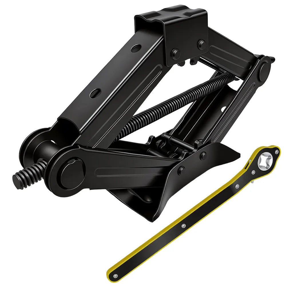 Premium Heavy-Duty Scissor Jack & Ratchet Wrench Kit (1.5T - 2.5T)