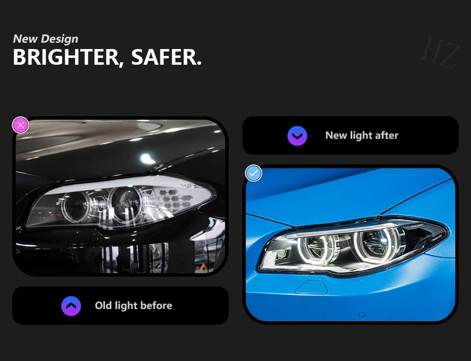 Premium Projector Headlight Assembly with LED DRL (BMW 5 Series F10/F11 2011-2017)