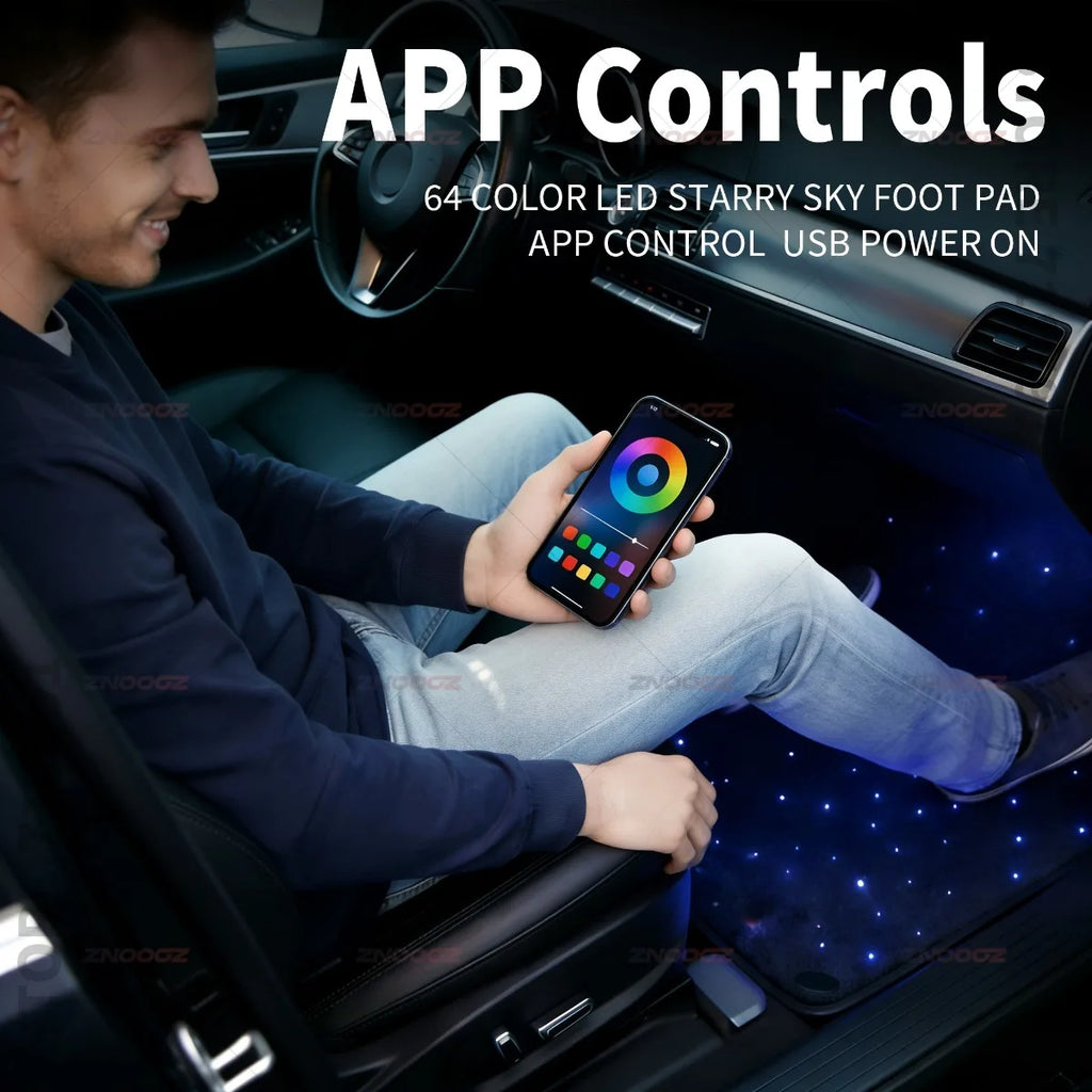Premium LED Starry Sky Floor Mats (Trim-to-Fit)