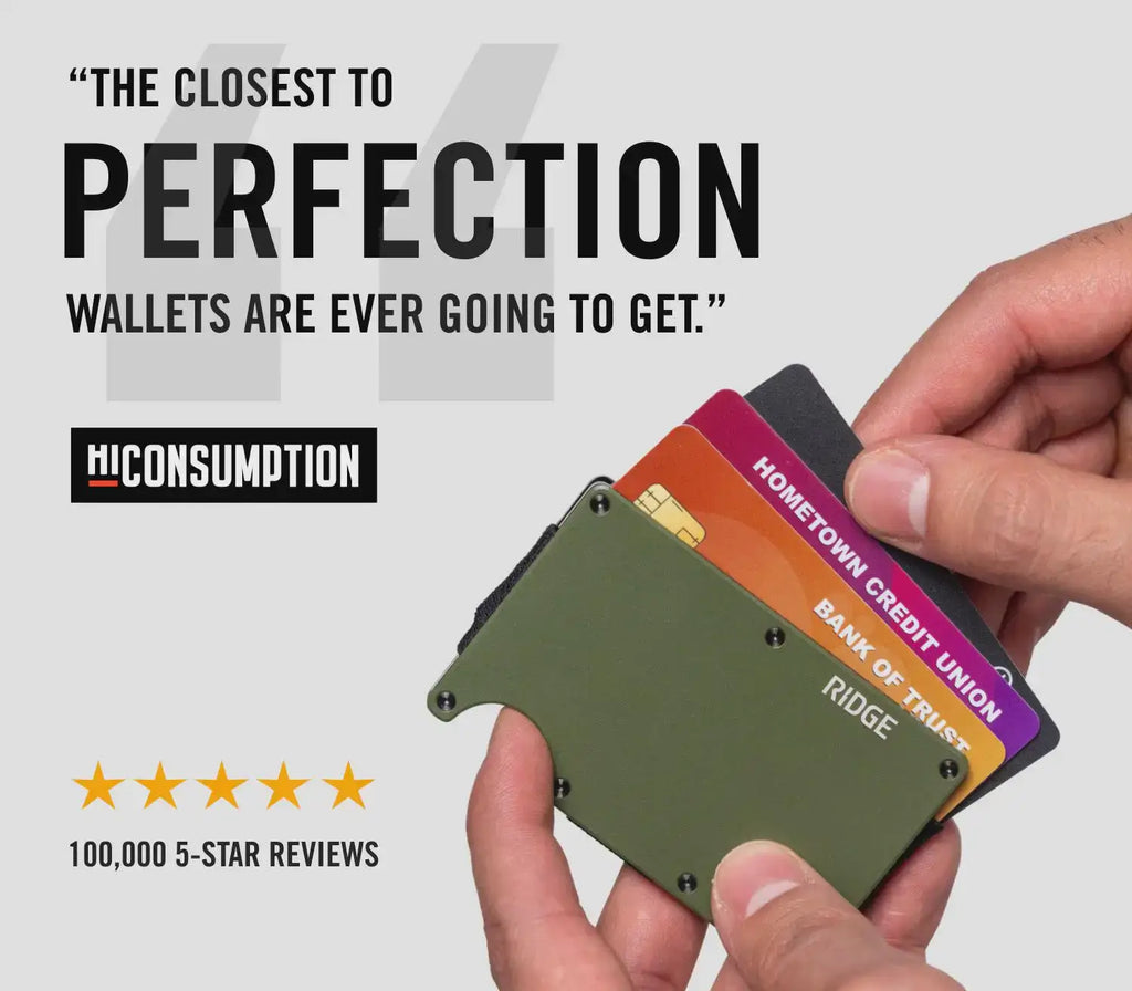 Premium Titanium EDC Wallet with Cash Strap | RFID Blocking