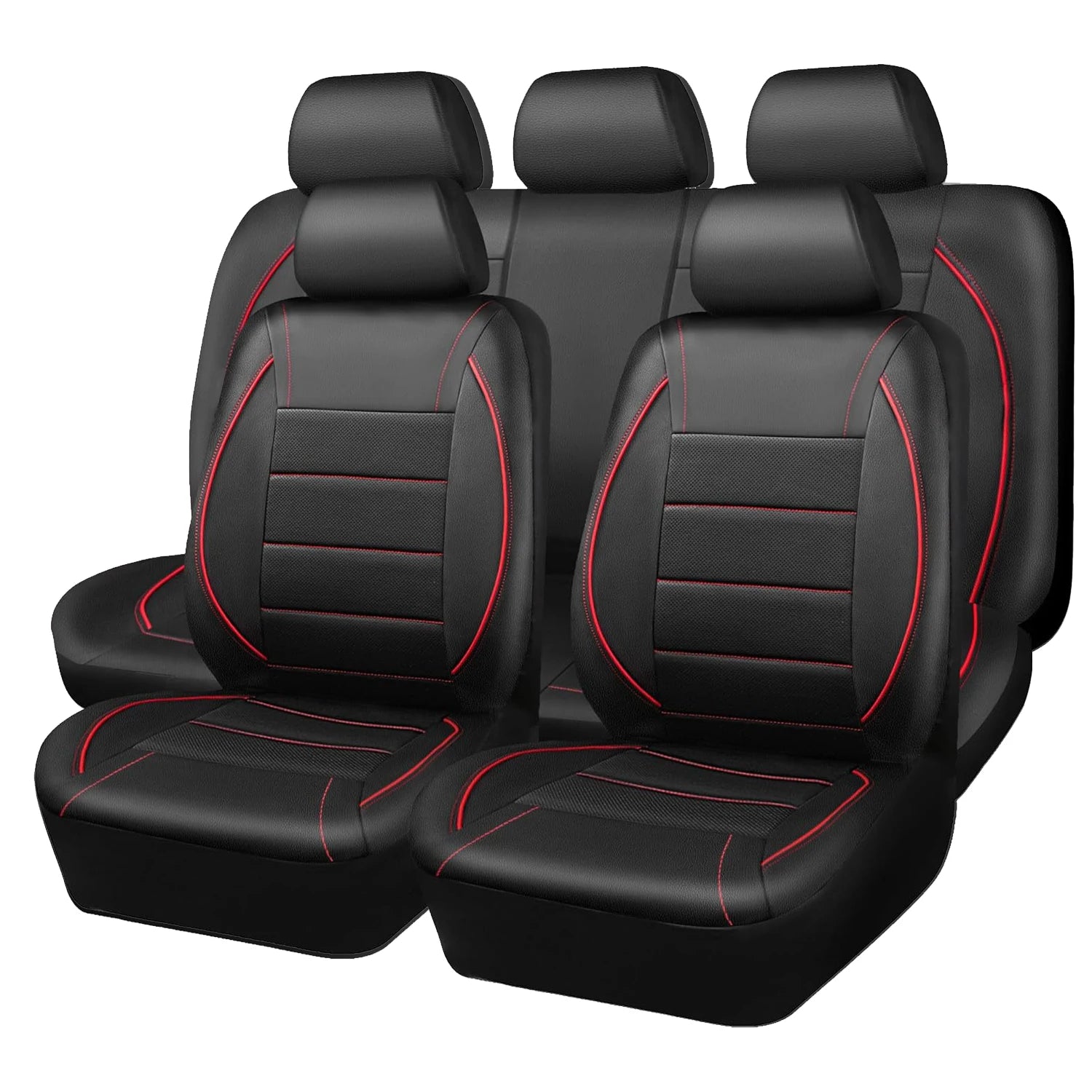 Premium Universal Leather Car Seat Cover Set (Full 5-Seat Interior)
