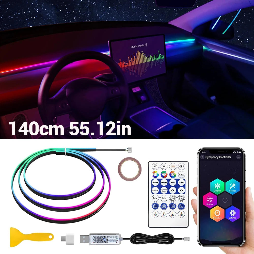 RGBIC Acrylic Ambient Car Ligh