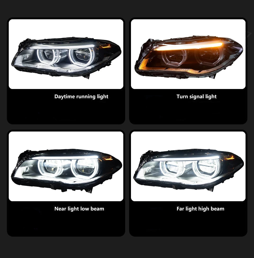 Premium Projector Headlight Assembly with LED DRL (BMW 5 Series F10/F11 2011-2017)