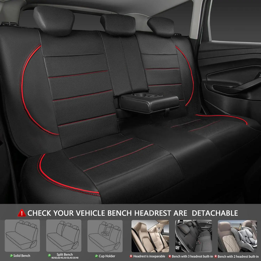 Premium Universal Leather Car Seat Cover Set (Full 5-Seat Interior)