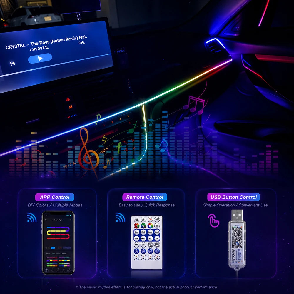 RGBIC Acrylic Ambient Car Ligh