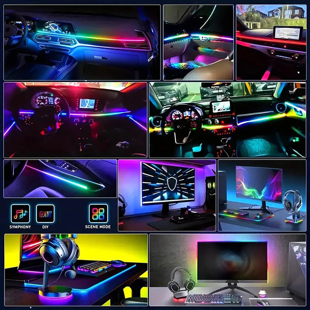 RGBIC Acrylic Ambient Car Ligh