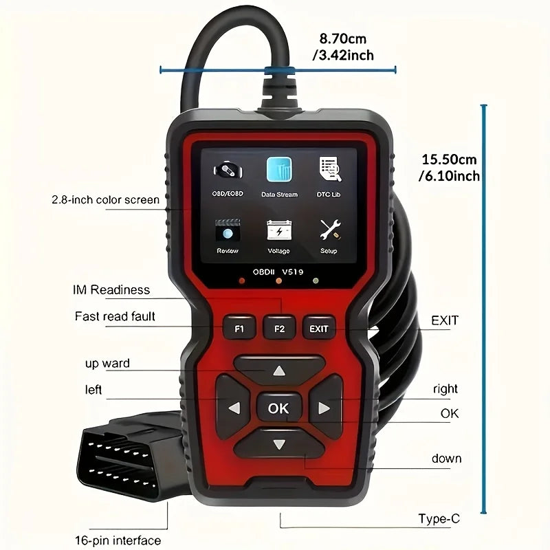 Drift & Drive Pro OBD2 Diagnostic Scanner (V519)