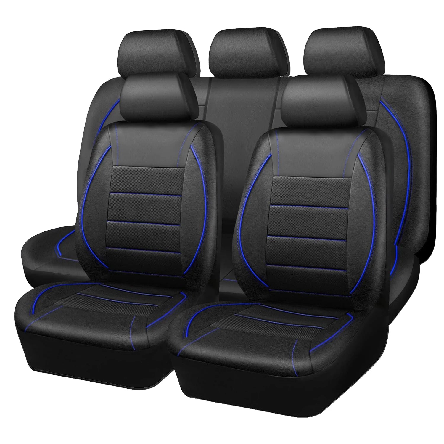 Premium Universal Leather Car Seat Cover Set (Full 5-Seat Interior)