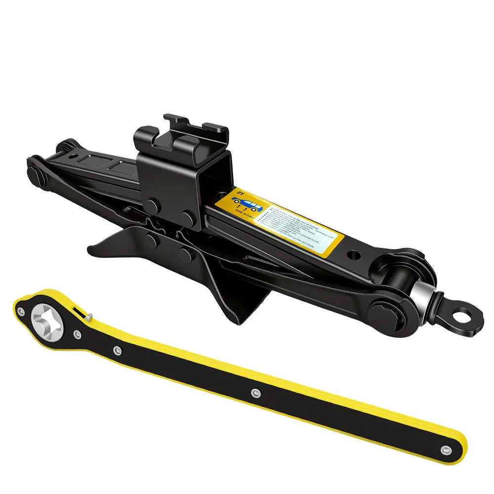 Premium Heavy-Duty Scissor Jack & Ratchet Wrench Kit (1.5T - 2.5T)