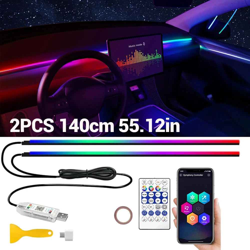 RGBIC Acrylic Ambient Car Ligh