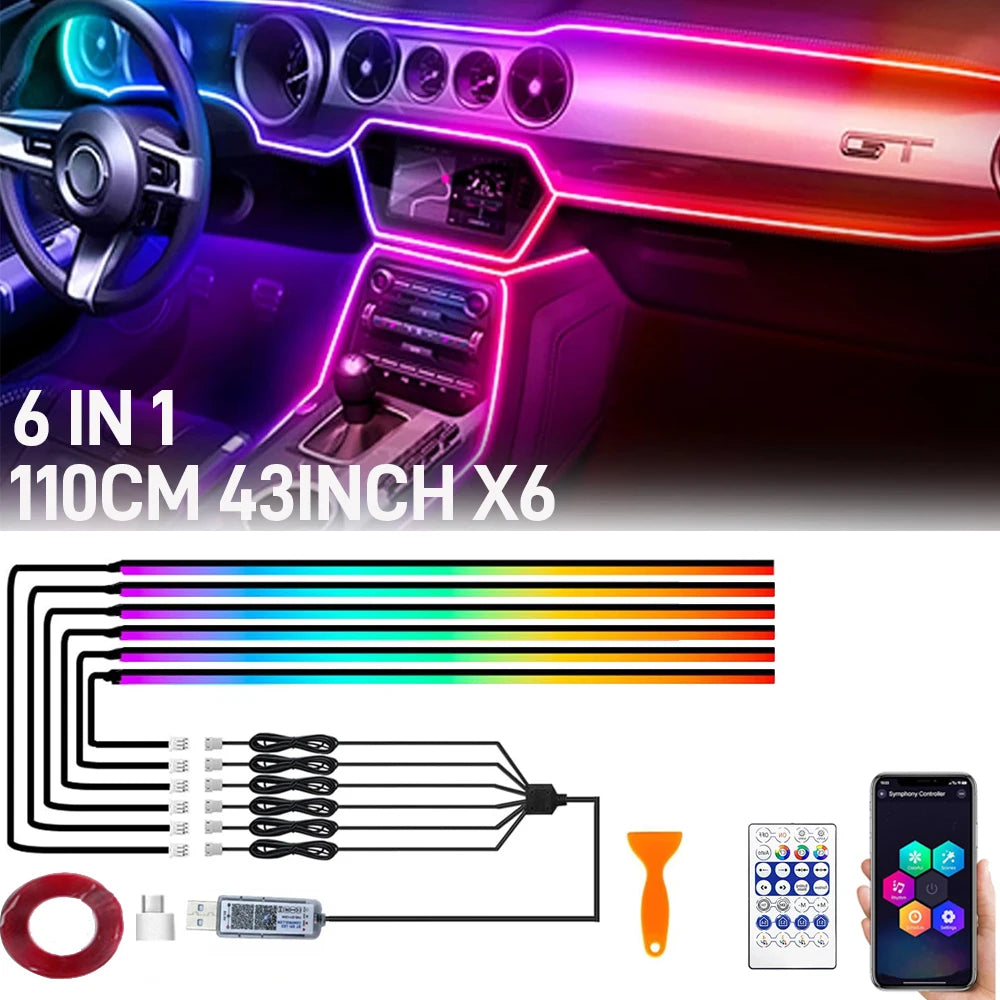 RGBIC Acrylic Ambient Car Ligh