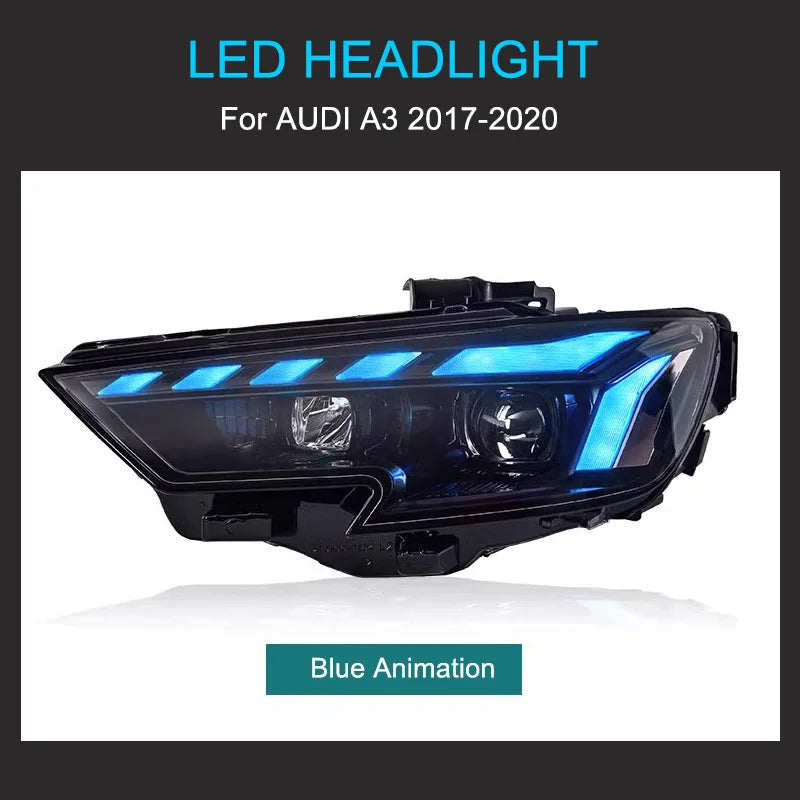 Premium Full LED Headlight Assembly with Dynamic Signals (Audi A3/S3 8V 2017-2020)