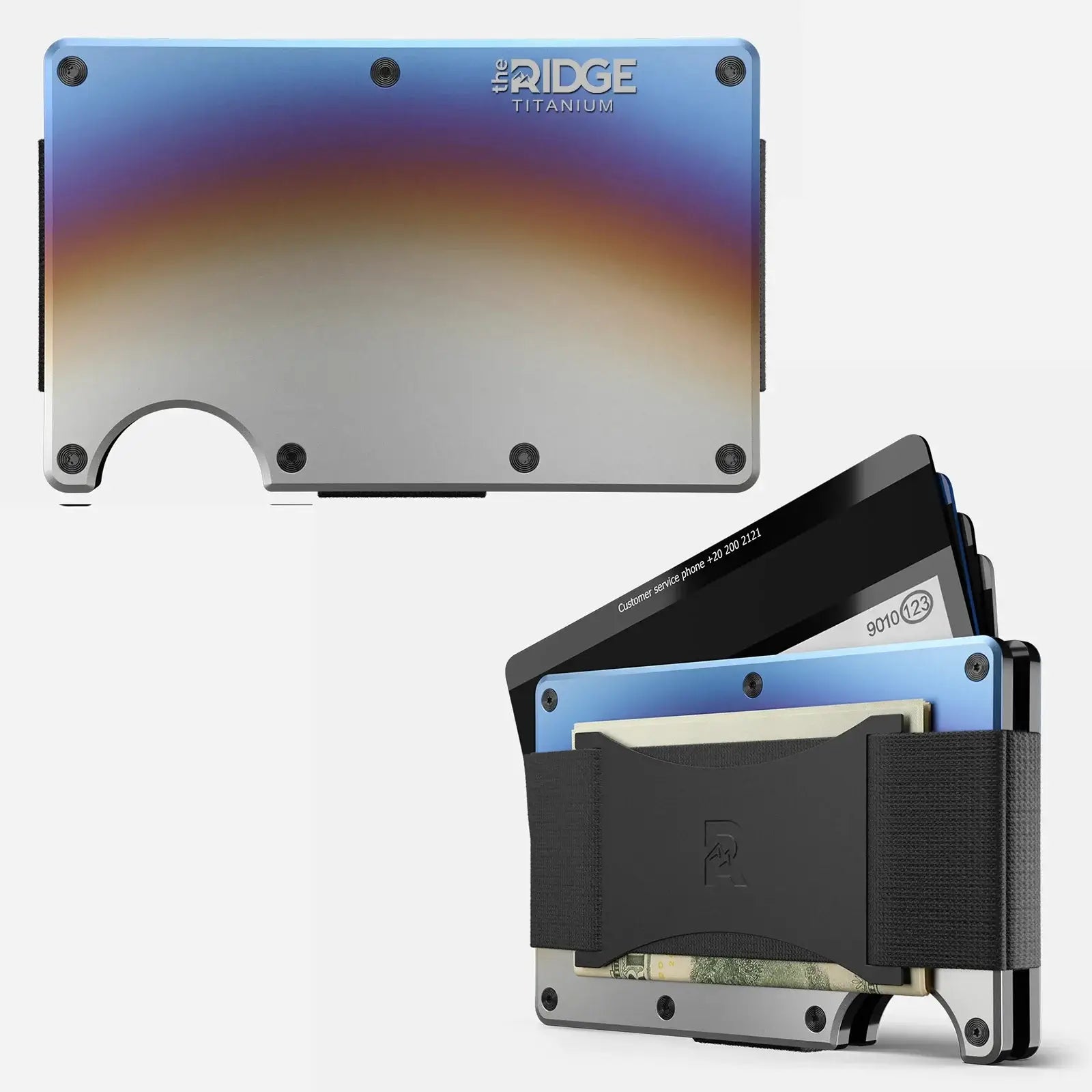 Premium Titanium EDC Wallet with Cash Strap | RFID Blocking