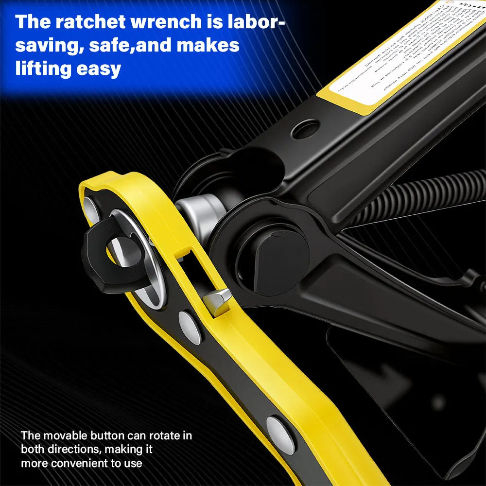 Premium Heavy-Duty Scissor Jack & Ratchet Wrench Kit (1.5T - 2.5T)