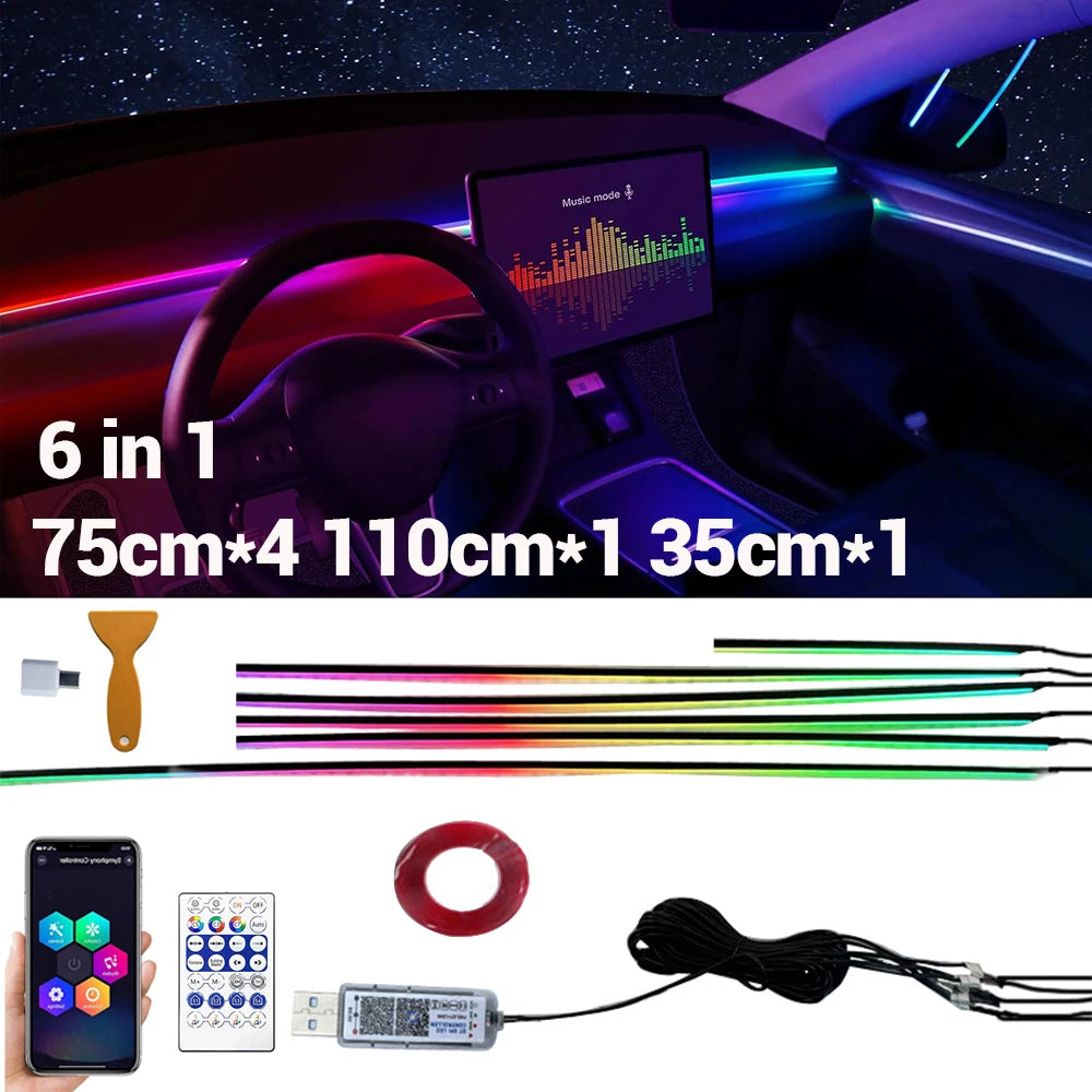RGBIC Acrylic Ambient Car Ligh